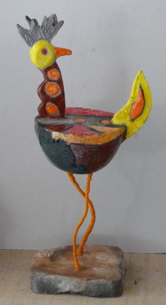 Sculpture intitulée "l'oiseau 2" par Armelle Colombier, Œuvre d'art originale, Céramique