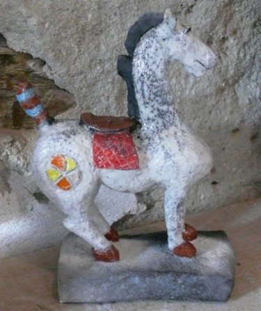 Sculpture intitulée "le cheval" par Armelle Colombier, Œuvre d'art originale, Céramique