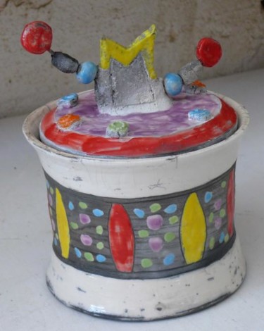 Design intitulée "boite confetti" par Armelle Colombier, Œuvre d'art originale, Céramique