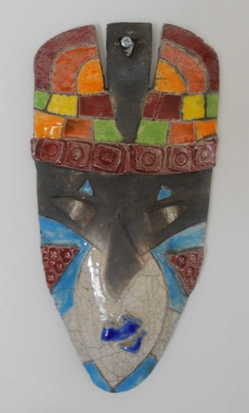 Sculpture titled "masque africain" by Armelle Colombier, Original Artwork