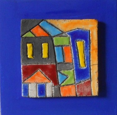 Peinture intitulée "tableau maison" par Armelle Colombier, Œuvre d'art originale