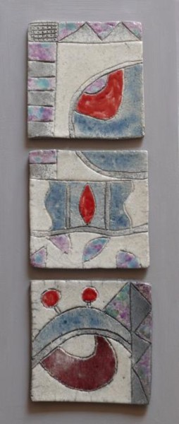 Peinture intitulée "triptyque gris" par Armelle Colombier, Œuvre d'art originale, Autre