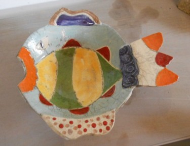 Design intitulée "coupelle-poisson2.j…" par Armelle Colombier, Œuvre d'art originale, Céramique