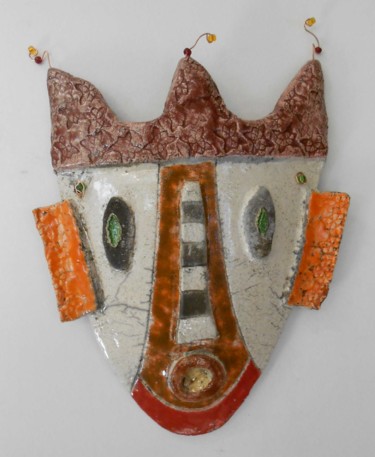 Sculpture intitulée "masque-3.jpg" par Armelle Colombier, Œuvre d'art originale, Céramique