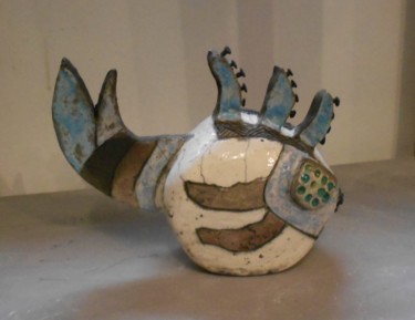 Sculpture intitulée "poisson-crete.jpg" par Armelle Colombier, Œuvre d'art originale