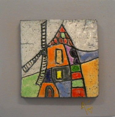 Sculpture intitulée "le-moulin.jpg" par Armelle Colombier, Œuvre d'art originale, Céramique