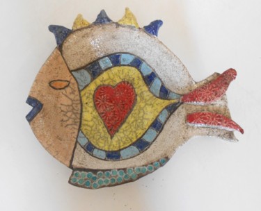 Design intitulée "coupelle-poisson-co…" par Armelle Colombier, Œuvre d'art originale, Céramique