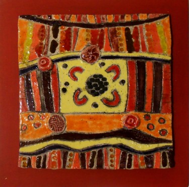 Scultura intitolato "aborigenes.jpg" da Armelle Colombier, Opera d'arte originale, Ceramica