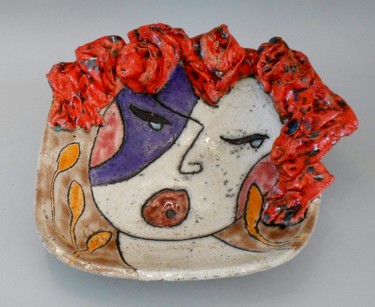 Design mit dem Titel "coupe cheveux rouges" von Armelle Colombier, Original-Kunstwerk