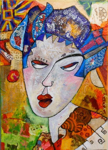 Painting titled "femme.jpg" by Armelle Colombier, Original Artwork, Acrylic