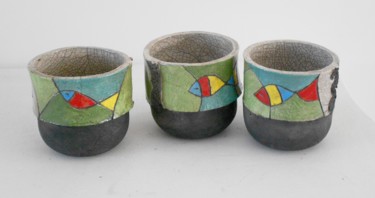 Design intitulée "mugs-poisson.jpg" par Armelle Colombier, Œuvre d'art originale