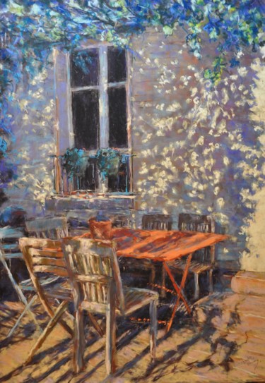 Peinture intitulée "chez Nathalie" par Armelle Panay, Œuvre d'art originale, Pastel