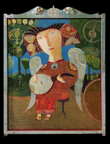 Pintura intitulada "Angel in love" por Armen Adilkhanyan (Adil), Obras de arte originais, Acrílico Montado em Armação em mad…