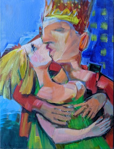 Painting titled "Amour éternel" by Armen Ghazayran (Nem), Original Artwork, Acrylic