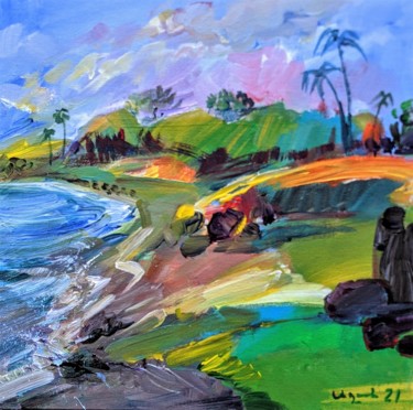 Peinture intitulée "Kauai, Hawaii" par Armen Ghazayran (Nem), Œuvre d'art originale, Acrylique