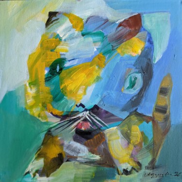 Malerei mit dem Titel "Lovely kitten" von Armen Ghazayran (Nem), Original-Kunstwerk, Acryl