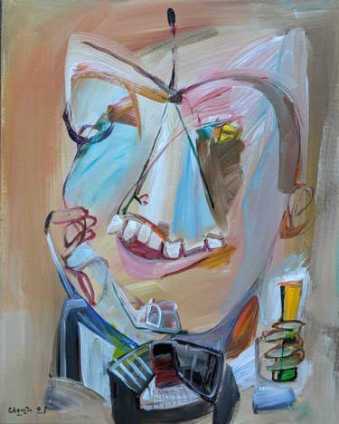 Painting titled "Happy-happy" by Armen Ghazayran (Nem), Original Artwork, Acrylic