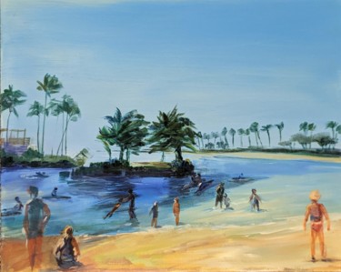 Painting titled "Etude 03 Oahu" by Armen Ghazayran (Nem), Original Artwork, Acrylic