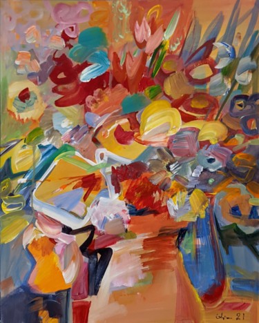 Peinture intitulée "The bouquet is not…" par Armen Ghazayran (Nem), Œuvre d'art originale, Acrylique