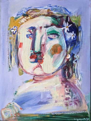 Painting titled "Nadia" by Armen Ghazayran (Nem), Original Artwork, Acrylic