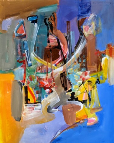 Schilderij getiteld "city ​​in a glass" door Armen Ghazayran (Nem), Origineel Kunstwerk, Acryl