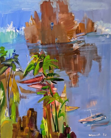 Peinture intitulée "tropical sketch" par Armen Ghazayran (Nem), Œuvre d'art originale, Acrylique