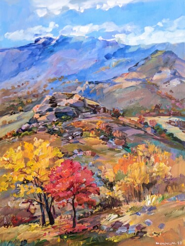 Pintura intitulada "Autumn / winter" por Armen Ghazayran (Nem), Obras de arte originais, Acrílico