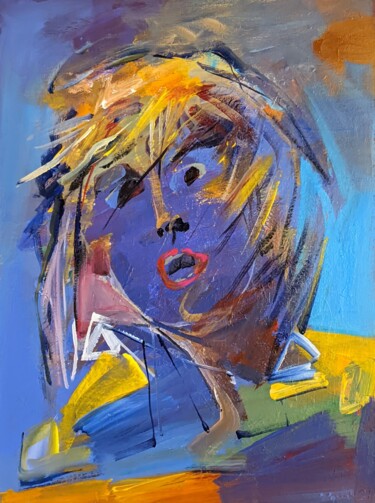 Painting titled "consternation" by Armen Ghazayran (Nem), Original Artwork, Acrylic