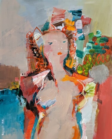 Painting titled "Alicia front of mir…" by Armen Ghazayran (Nem), Original Artwork, Acrylic