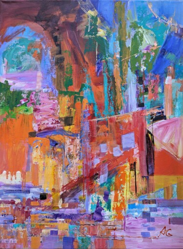 Painting titled "impression 2 / Paris" by Armen Ghazayran (Nem), Original Artwork, Acrylic