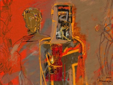 Digitale Kunst getiteld "two persons" door Armen Ghazayran (Nem), Origineel Kunstwerk, Digitaal Schilderwerk