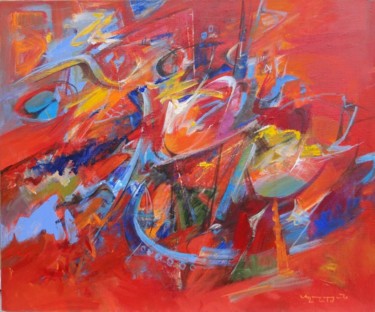 Painting titled "Exultation-1" by Armen Ghazayran (Nem), Original Artwork, Oil