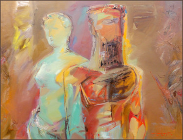 Pittura intitolato "MAN&WOMAN" da Armen Ghazayran (Nem), Opera d'arte originale, Olio