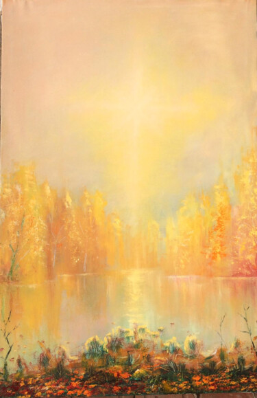 Painting titled "Fall colors" by Armen Sevanyan, Original Artwork, Oil