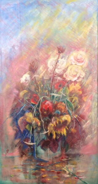 Pintura titulada "Flowers" por Armen Sevanyan, Obra de arte original, Oleo