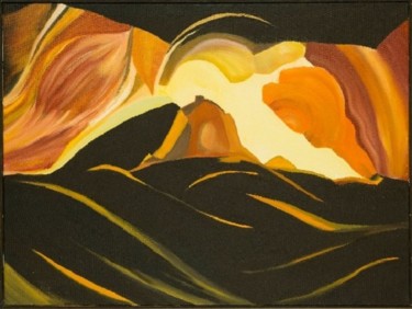 Pittura intitolato "Canyon 4" da Armida "Pupa" Nardi, Opera d'arte originale, Olio