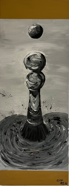Ζωγραφική με τίτλο "Tropfen" από Armin Cotter, Αυθεντικά έργα τέχνης, Ακρυλικό