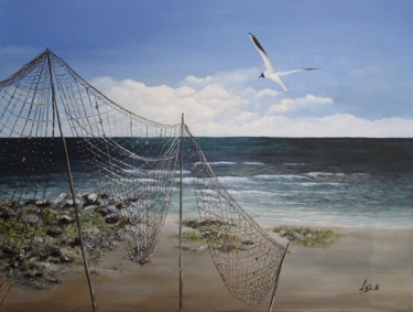 Peinture intitulée ""In den Fängen"" par Armin Evers, Œuvre d'art originale, Acrylique