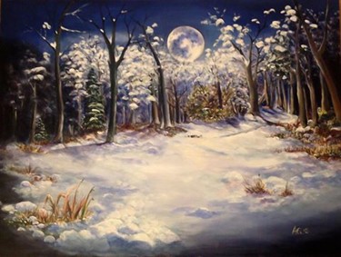 Картина под названием ""La Luna"" - Armin Evers, Подлинное произведение искусства, Акрил