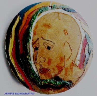 Sculpture titled "maladie  avec trist…" by Armine Baghdasaryan (Parmide), Original Artwork, Ceramics