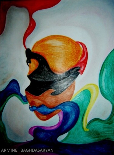 Dessin intitulée "Sans titre c" par Armine Baghdasaryan (Parmide), Œuvre d'art originale, Crayon