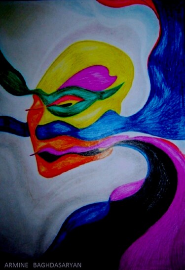 Dessin intitulée "Sans titre e" par Armine Baghdasaryan (Parmide), Œuvre d'art originale, Crayon