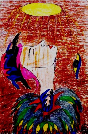 Dessin intitulée "chance chaleureux…" par Armine Baghdasaryan (Parmide), Œuvre d'art originale, Stylo à bille