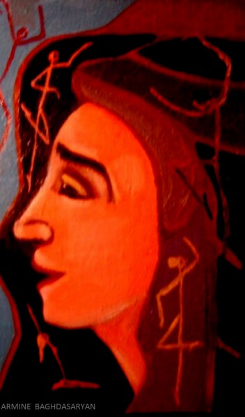 Schilderij getiteld "La danseuse malade" door Armine Baghdasaryan (Parmide), Origineel Kunstwerk, Olie