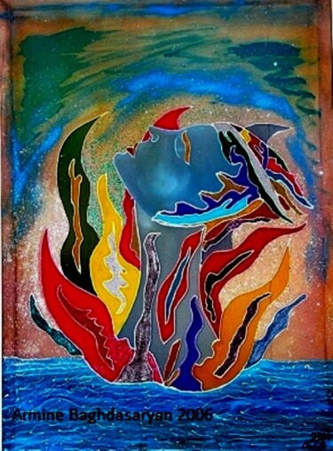 Peinture intitulée "Nymphe" par Armine Baghdasaryan (Parmide), Œuvre d'art originale, Acrylique