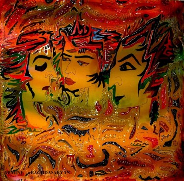 Peinture intitulée "Avec tout son coeur" par Armine Baghdasaryan (Parmide), Œuvre d'art originale, Acrylique