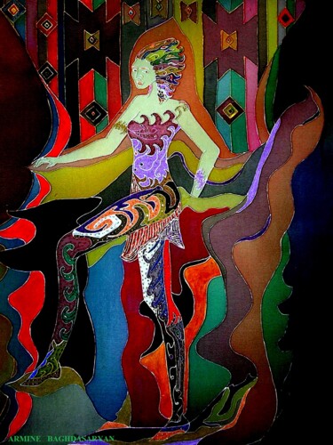 Peinture intitulée "Tapis de sa grande…" par Armine Baghdasaryan (Parmide), Œuvre d'art originale, Acrylique