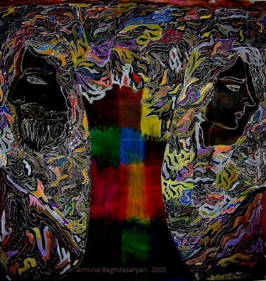 Peinture intitulée "Destin" par Armine Baghdasaryan (Parmide), Œuvre d'art originale, Acrylique