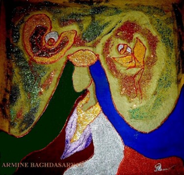 Painting titled "La Sainte Vierge" by Armine Baghdasaryan (Parmide), Original Artwork, Acrylic