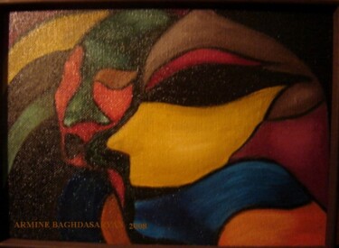 Peinture intitulée "Les complices" par Armine Baghdasaryan (Parmide), Œuvre d'art originale, Huile